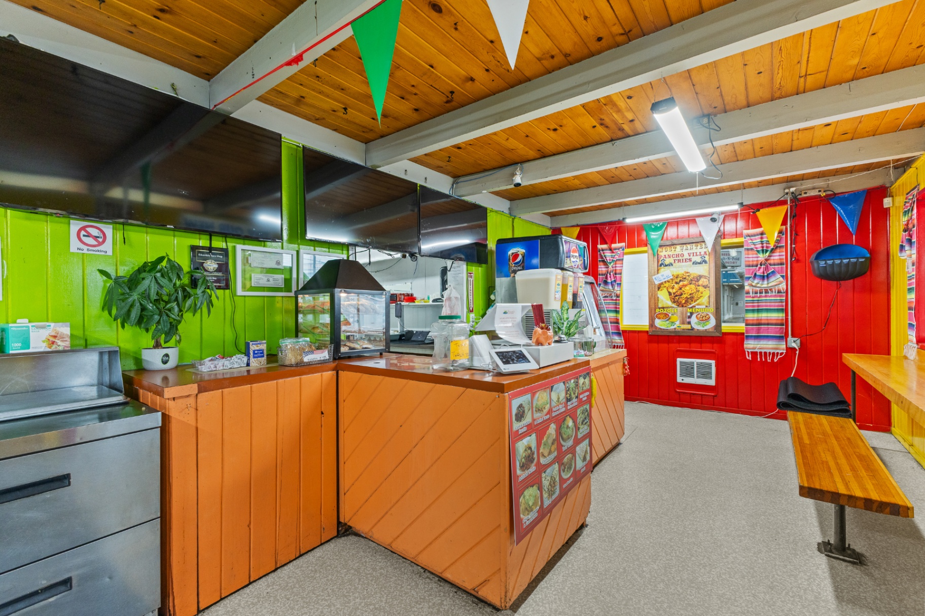 Order counter and service area